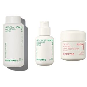 Innisfree Green Tea Lotion and Serum & Cherry Blossom Jelly Cream